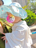 BABYWATCH寶寶防曬衣服小月齡嬰幼兒斗篷男女童冰絲防紫外線披風(fēng) 【原紗防曬UPF50+】變色印花款白 均碼 （0-3歲適用） 曬單實(shí)拍圖