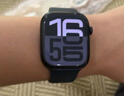 Apple/蘋果 Watch Series 10 智能手表GPS款42毫米亮黑色鋁金屬表殼黑色運動型表帶S/M MX1M3CH/B 曬單實拍圖