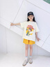 女童短袖短褲套裝2025新款夏女孩大童洋氣夏日穿搭中大童運(yùn)動(dòng)衣服 黃色套裝 150 曬單實(shí)拍圖