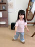 班喜迪女童牛仔褲夏裝2025新款洋氣寶寶薄款冰絲褲子夏季兒童直筒九分褲 藍(lán)色 90 曬單實(shí)拍圖