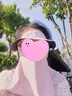 蕉下（beneunder）防曬口罩臉基尼帽檐防曬面罩全臉女防風(fēng)透氣防紫外線灰藕粉AL341 曬單實(shí)拍圖