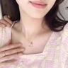 寶鉑琳純銀項(xiàng)鏈莫比烏斯環(huán)S999情侶男女設(shè)計(jì)感七夕情人節(jié)禮物送女友老婆 法語情侶項(xiàng)鏈一對+永生花禮盒 曬單實(shí)拍圖
