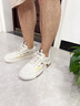 森馬（Senma）男鞋夏季休閑百搭小白鞋子男士軟底輕便厚底增高板鞋男款鏤空透氣 米色 41 曬單實拍圖