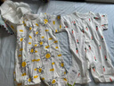 婧麒嬰兒衣服夏季超薄款寶寶純棉短袖連體衣新生兒爬服空調服夏裝 曬單實(shí)拍圖