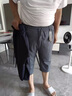 【買一送一】冰絲七分褲夏季薄款休閑褲彈力男士透氣寬松男士短褲 處理中Z58T黑色【冰絲/一件】*1 XL 【推薦80-100斤】 曬單實(shí)拍圖