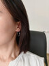 明牌珠寶七夕禮物 鉑金Pt950白金波浪耳圈耳飾送禮女BFH0104 鉑金耳飾 約2.27克 曬單實(shí)拍圖