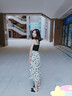 雪紡碎花A字半身裙女夏季2025新款韓版高腰顯瘦中長(zhǎng)款百搭小個(gè)子 黑色 (裙子有里襯) 2XL （建議125-145斤） 曬單實(shí)拍圖