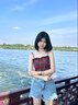 PMOG淺色破洞牛仔短褲女夏季新款多巴胺穿搭高腰顯瘦辣妹熱褲 藍(lán)色 L 116-129斤選 曬單實(shí)拍圖