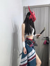 搭啵兔永恩cos服套裝女永恩cosplay服裝英雄聯(lián)盟cos服全套男女套裝全套 S 紅色臉面具 曬單實拍圖