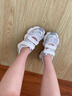 貞喜氣鏤空運動(dòng)涼鞋戶(hù)外涼鞋女款2026新款夏季魔術(shù)貼厚底溯溪鞋透氣鞋子 輕便透氣休閑鞋【銀色36碼】 曬單實(shí)拍圖