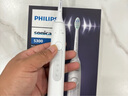 飛利浦（PHILIPS）【肖戰(zhàn)推薦】電動牙刷鉆石3系 生日七夕禮物 成人情侶款送男生/女友 微泡水流 HX5181/01皓月白 曬單實拍圖