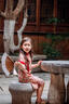 Shining Moment丨流彩唐韻 周歲禮服女寶寶女童衣服兒童旗袍夏季連衣裙短袖裙子 流彩唐韻-紅袖添香旗袍連衣裙 90 曬單實(shí)拍圖