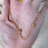 中國(guó)黃金（CHINA GOLD）小蠻腰黃金手鏈女足金爆閃手環(huán)七夕情人節(jié)禮物送女友老婆生日 足金雙層閃光小蠻腰手鏈 曬單實(shí)拍圖