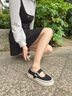 妙麗（Millies）品牌休閑瑪麗珍鞋女平底時(shí)尚搭扣透氣帆布鞋2025夏季新款百搭單鞋 黑色 40 (250mm)  標(biāo)準(zhǔn)碼 曬單實(shí)拍圖