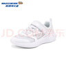 Skechers斯凱奇兒童運(yùn)動(dòng)鞋春夏男女童魔術(shù)貼休閑鞋中大童跑步鞋405315L 【透氣款】女童-白色/WHT 33 曬單實(shí)拍圖
