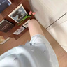 真絲睡衣女夏季薄款純欲風吊帶短褲套裝可愛性感蕾絲洋氣家居服 蕾絲蝴蝶-藍色 L 100-120斤 曬單實拍圖