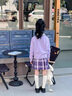 G.DUCKKIDS小黃鴨童女童套裝春秋兒童衣服女小童毛衣馬甲庫洛米jk裙子三件套 庫洛米開衫三件套 110 尺碼4~5歲【100-110cm】 曬單實拍圖