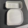 懶角落吐骨碟家用骨碟盤子骨頭垃圾塑料盤子食品級餐盤碟子零食盤套裝 白色+米色-6個裝組合 曬單實拍圖
