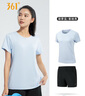 361°跑步運動套裝女士夏季衣服新款休閑短袖短褲兩件套662414001H-5 曬單實拍圖