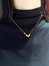中國黃金（CHINA GOLD）黃金項(xiàng)鏈女款足金一心一意項(xiàng)鏈愛心素鏈七夕情人節(jié)生日禮物送老婆 足金項(xiàng)鏈 約3.5g 曬單實(shí)拍圖