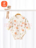 貝瑞加（Babyprints）嬰兒衣服新生兒三角爬服長(cháng)袖寶寶連體衣四季內衣柔軟 蝸牛66 曬單實(shí)拍圖