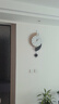 赟婭創(chuàng)意高檔鹿掛鐘鐘表客廳簡約現(xiàn)代免打孔靜音藝術(shù)掛墻時鐘新居禮物 雙馨原木掛鐘 70cm*32cm 異型 曬單實拍圖