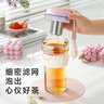 物生物（RELEA）玻璃杯高顏值大容量女士茶水分離車載辦公杯子 島簡藍(lán)【新配色/帶提繩】 550ml 曬單實(shí)拍圖