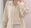雪茜曼防曬襯衫女2025年新款防紫外線寬松休閑襯衣外套上衣 曬單實(shí)拍圖