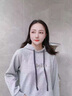 AIGOUGRT連帽衛(wèi)衣女秋季新款女士衣服時尚洋氣寬松顯瘦休閑長袖上衣女秋天 灰色 加絨 M 曬單實拍圖