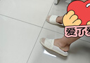 百麗（Belle）撞色編織漁夫鞋女商場(chǎng)同款度假風(fēng)休閑鞋D6Y1DBA5 米色 37 (235mm) 曬單實(shí)拍圖