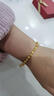 周六福（ZLF）七夕禮物  黃金金手鏈女足金999光珠轉(zhuǎn)運(yùn)珠 計(jì)價 16+3cm尾鏈 - 6.49g 曬單實(shí)拍圖