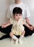 西兒嬰兒衣服夏季公主古風(fēng)旗袍6-12月百天女寶寶三角哈衣洋氣包屁衣 嬰兒包屁衣【新中式飛袖】73cm 曬單實(shí)拍圖