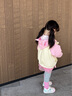 巴帝巴帝秋季新款嬰幼兒女童外套連帽開衫運動休閑寬松百搭 元氣萌怪 110 曬單實拍圖