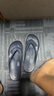 卡駱馳（crocs）拖鞋男女 貝雅卡駱班戶外沙灘涉水浴室基礎(chǔ)耐磨防滑夾腳人字拖男 貝雅人字拖/辣椒紅-深藍(lán) 41-42 M8W10/26cm 曬單實(shí)拍圖