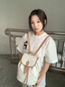 Kappa卡帕 新款正品雙肩包女時(shí)尚大學(xué)生書(shū)包皮質(zhì)感大容量背包教師節 拿鐵棕【可放11寸ipad】 曬單實(shí)拍圖