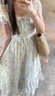 乖甜星多巴胺甜美碎花泡泡袖連衣裙女夏日絕美公主裙收腰度假風(fēng)仙女長裙 小碎花連衣裙 M 曬單實(shí)拍圖