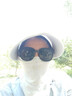 溪谷幽幽防曬面紗帽子面罩一體女全臉夏天冰絲口罩遮臉護頸遮陽(yáng)帽大帽檐潮 【加大帽檐 全面防曬】藍色 曬單實(shí)拍圖