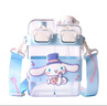 Hello Kitty兒童水杯夏季Tritan塑料吸管杯子男女孩高顏值學(xué)生方形雙飲水壺 曬單實(shí)拍圖