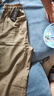 皮爾卡丹棉麻闊腿褲女禪服夏高腰垂感亞麻九分褲大碼太極褲抽繩直筒休閑褲 卡其綠 XL 【115-130斤】 曬單實(shí)拍圖