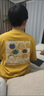 G.DUCKKIDS男童t恤短袖套裝2025新款中大胖童男孩夏季韓版兩件套兒童帥衣服 南瓜款黃色夏季套裝 120 (身高110CM左右) 曬單實拍圖
