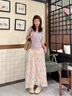 九寸陽(yáng)光彩色花苞半身裙女夏季新款薄款高腰休閑a字中長(zhǎng)款碎花蓬蓬裙度假 碎花 薄款 M （推薦體重101-120斤） 曬單實(shí)拍圖