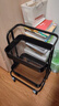 優(yōu)勤書(shū)包置物架書(shū)本移動(dòng)小推車(chē)桌下多層收納書(shū)架帶輪落地桌邊放包神器 黑色2層-可折疊靜音滑輪 曬單實(shí)拍圖