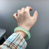中國黃金青提啵啵天然玉手鐲女玉髓鐲子教師節禮物送老師生日送女友 青提手鐲54-55【適合80-95斤】 曬單實(shí)拍圖
