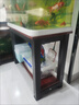 豪瑞森魚缸架子專用架魚缸底柜承重底座雙層魚缸架置物架魚缸支架放置柜 柚木色+黑架 長120寬40高70cm 曬單實拍圖