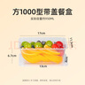特美居（temeiju）一次性飯盒方形1000型*20套帶蓋食品級快餐盒加厚打包盒野餐餐具 曬單實(shí)拍圖