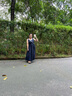 UR2025夏季新款女裝拼接假兩件撞色無袖連衣裙UWM750057 曬單實(shí)拍圖