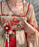 十三余小豆蔻兒[火樹銀花]對襟衫剪花刺繡吊帶齊胸裙唐制漢服女裝 吊帶裙 現(xiàn)貨 L 曬單實(shí)拍圖