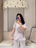 真絲睡衣女秋季長(cháng)袖送閨蜜送女友生日禮物純色簡(jiǎn)約家居服禮盒套裝 淺紫色【長(cháng)袖長(cháng)褲】 L 【建議105-130斤】 曬單實(shí)拍圖