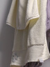 潔麗雅（Grace）純棉抗菌防螨浴巾刺繡高檔強(qiáng)吸水柔軟加厚加大浴巾 米白色 800g 曬單實(shí)拍圖