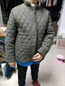 朦朧杏 保暖老太太加厚短款羽絨服媽媽冬裝加絨燈芯絨小棉衣老年人外套 藍(lán)色 XL 【建議80-100斤】 曬單實(shí)拍圖
